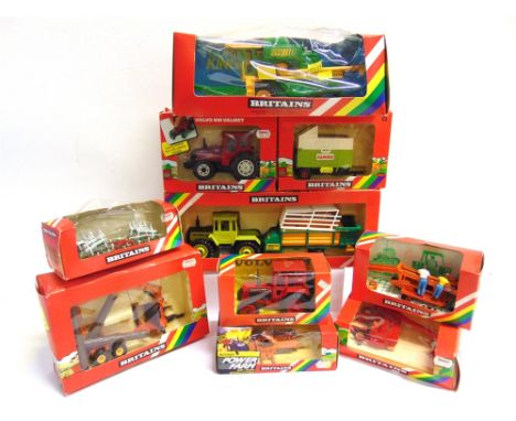 A BRITAINS FARM COLLECTION  comprising a No.9576, Corn King 4891 Combine Harvester with Maize Head; No.9601, Mercedes-Benz Tr