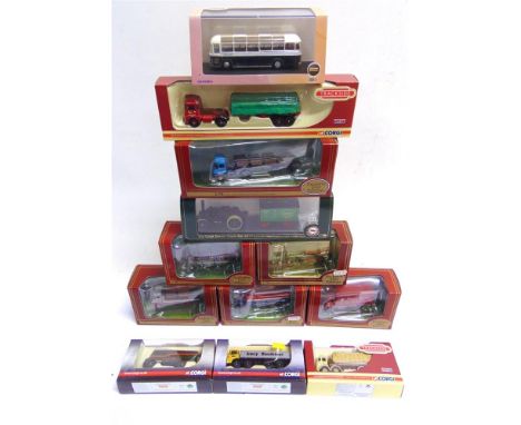 TWELVE ASSORTED 1/76 SCALE DIECAST MODEL VEHICLES  by Exclusive First Editions (6), Corgi Trackside (4), and Oxford Diecast (