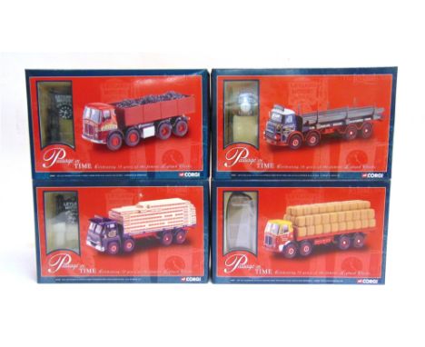 FOUR CORGI CLASSICS PASSAGE OF TIME DIECAST MODEL COMMERCIAL VEHICLES  comprising a No.26403, A.E.C. Mk V Mammoth Major Platf