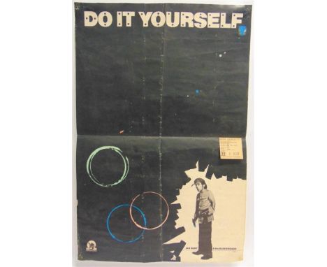 POP MEMORABILIA - IAN DURY &amp; THE BLOCKHEADS  A promotional poster for the album 'Do It Yourself' (1979), with an attached