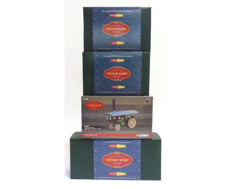 FOUR CORGI CLASSICS VINTAGE GLORY DIECAST MODEL VEHICLES  comprising a Premium Edition No.CC20302, Garrett 4CD Tractor and Tr