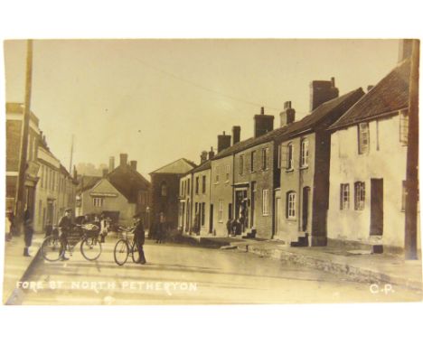 POSTCARDS - NORTH PETHERTON, SOMERSET  Approximately seventy cards, including real photographic views of Fore Street (numerou