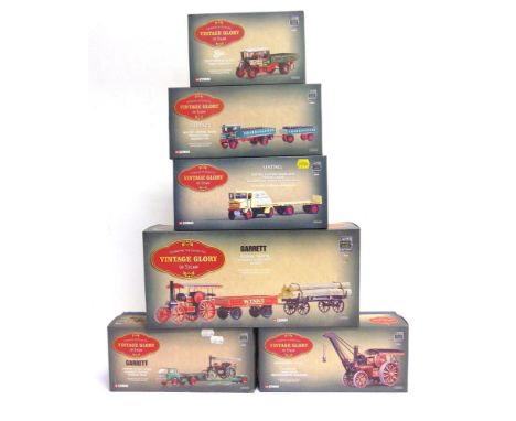 SIX CORGI CLASSICS VINTAGE GLORY DIECAST MODEL VEHICLES  comprising a No.80305, Garrett 4CD Road Tractor, Trailers and Log Lo