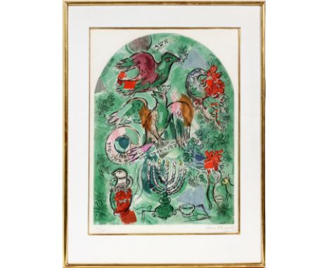 CHARLES SORLIER (FRENCH, 1921-1990), COLOR LITHOGRAPH, 1964, H 25", W 18", "TRIBE OF ASHER" (AFTER MARC CHAGALL), #103/150Edi