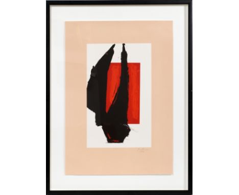 ROBERT MOTHERWELL (AMERICAN, 1915-1991), LITHOGRAPH IN COLOR, 1981, H 34", W 25", "ART CHICAGO", #16/150Pencil signed and num