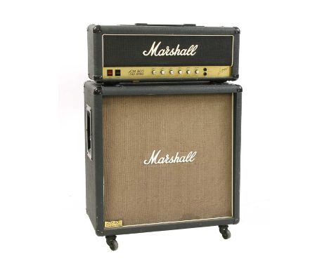 A Marshall JCM800 2203 Lead Series 100 watt guitar amplifier head, serial number 1***5P circa 1982, in black elephant grain t