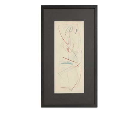 *Terry Haass (French, 1923-2016)'Interpretation'colour etching, signed and titled in pencil45 x 20cm66 x 40.5cm, mounted and 
