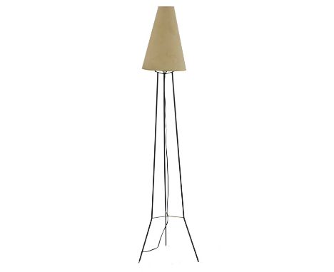 An Heal's painted standard lamp,1950s, with a conical shade,167cm highCondition report: Shade stained. Needs rewiring.