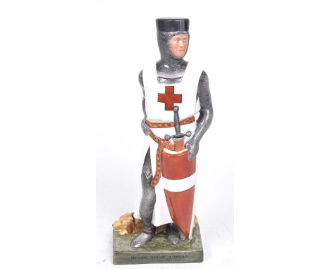 A Spode Masonic 'In hoc signo vinces' medieval knight figure Not made for general production, modelled as a English knight we