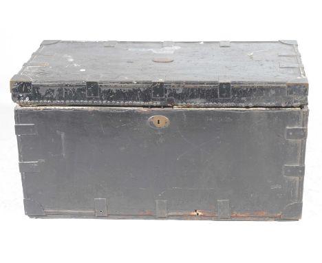 A 19th Century leather steamer travel trunkThe leather studded trunk with a central oval brass plaque J.Macnably and applied 