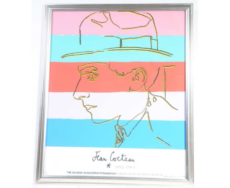 A limited edition Andy Warhol serigraph 'Jean Cocteau'Numbered edition 175/250, signed by artist in lower right corner, numbe