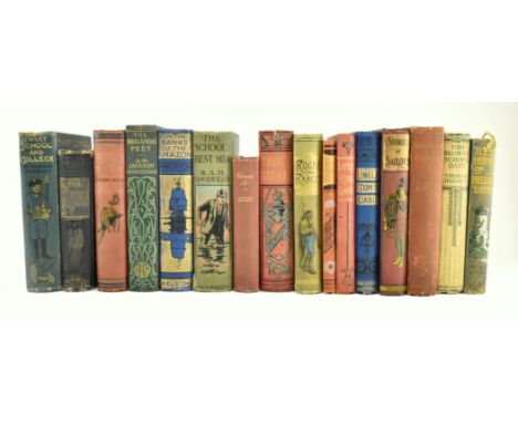 A collection of late 19th century Victorian &amp; Edwardian children's books in decorative cloth bindings. The lot include ti