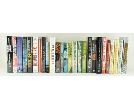 A collection of modern first editions, comprising titles by Iain Bank, Ian McEwan, Alexander McCall-Smith and Alistair McLean