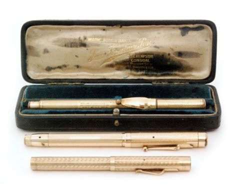 An early 20th Century eyedropper filler pen, The Swan Pen, patented Feb 8, 81, Feb 21. 82. Mar 6. 88.Mabie Todd and Bard, New