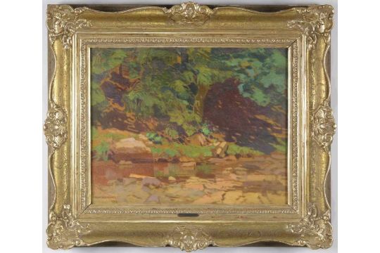 Roman Havelka 1877 1950 Waldtumpel Ol Auf Leinwand 40x50 Cm Sign Und Datiert Links Unten R