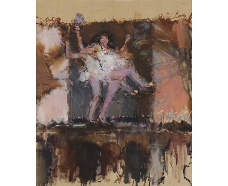 ▴ Don McKinlay (1929-2017)Dancing ladiesoil on canvas91 x 76cmCondition ReportFramed size: 95 x 80cmOverall appears to be in 