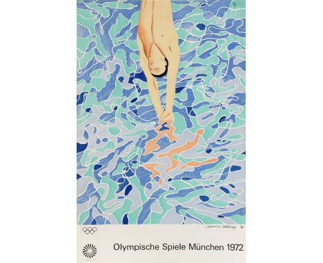 ▴ David Hockney RA (b.1937)'Olympische Spiele München 1972'offset lithograph in colours, from an open edition101 x 64cm, unfr