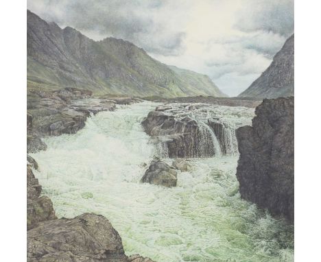 ▴ Colin Fraser (b.1956)'After the Rain - The River Coe'signed and dated 'Colin Fraser 1983' l.l., inscribed with title verso,