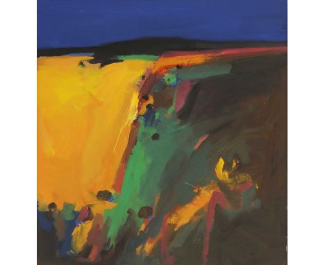 ▴ John Miller (1931-2002)'Cornish Landscape'signed 'John Miller' and inscribed with title verso, oil on canvas76 x 71cmCondit