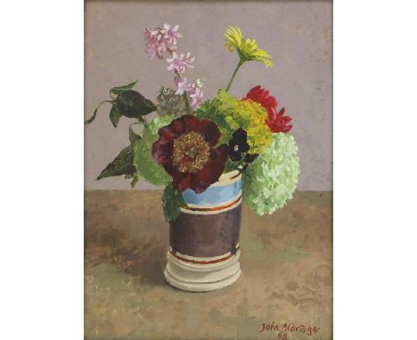 ▴ John Aldridge RA (1905-1983)'Spring Flowers'signed and dated 'John Aldridge/68' l.r., also signed, inscribed with title and