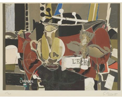 ▴ Georges Braque (French, 1882-1963)'L’Echo', 1960lithograph in colours, signed 'G Braque' in pencil l.r. and numbered 118/30