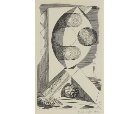 ▴ Edward Bawden RA (1903-1989)Abstract design for Signature Magazine, 1937engraving, later signed 'Edward Bawden' in pencil l