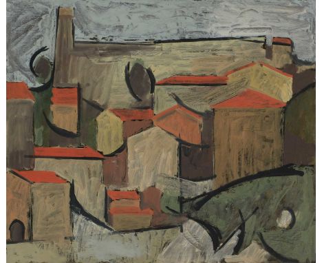 ▴ Michael Canney (1923-1999)'Italian Village'signed and inscribed with title verso, oil on board48 x 56cmCondition ReportLigh