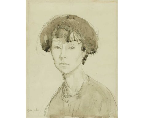 Gwen John (1876-1939)Portrait of Chloë Boughton-Leigh, bust-length signed 'Gwen John' l.l., pencil and grey washes20 x 15cmPr