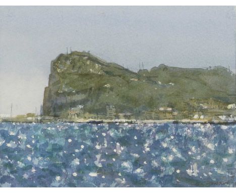 ▴ Ken Howard RA (1932-2022)'Gibraltar Sparkling Light'signed and dated '8 J 94' l.r., watercolour17 x 21cmProvenance: With Ne
