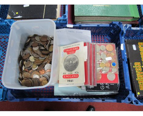 Assortment of G.B. and Foreign Base Metal Coinage, decimal and pre decimal coin set. Items noted George III half penny 1775, 