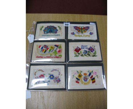 A Nice Collection of Thirty Three French and Swiss First World War and Period Silk Cards, some a little foxed but most attrac