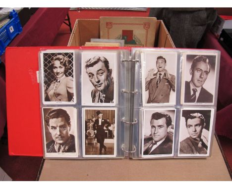 A Picture Postcard Album of Hollywood Movie Stars 1920's - 1940's, over three hundred mostly produced in the U.K. 'Colourgrap