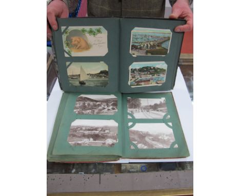 Two Albums of Largely Edwardian/Georgian Picture Postcards, with a number of themes including interesting views of Laxey elec