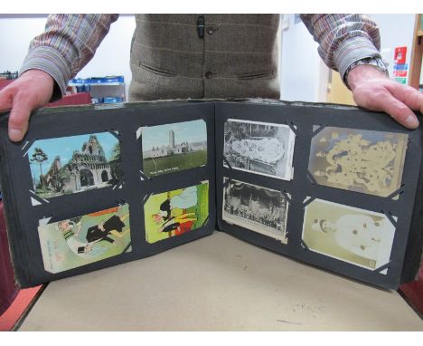 An Assorted Edwardian/Georgian and Later Picture Postcard Album, with themes including music hall stars,  First World War, se