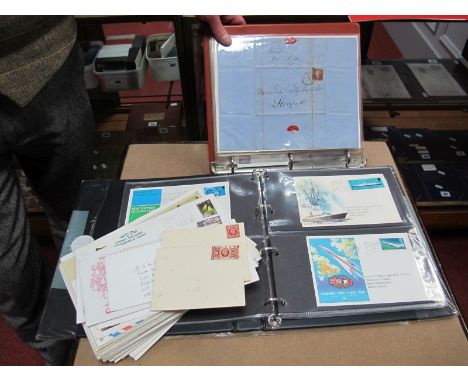 G.B. First Day Covers 1958-1984, with some earlier including two pre post covers 1824, two Penny Reds on cover 1856, QEII Wed