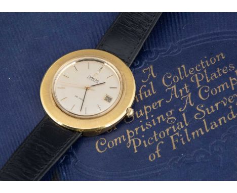 A c1960s Omega De Ville Automatic gold plated dress wristwatch, 40mm circular case, gilt dial with batons and date aperture, 