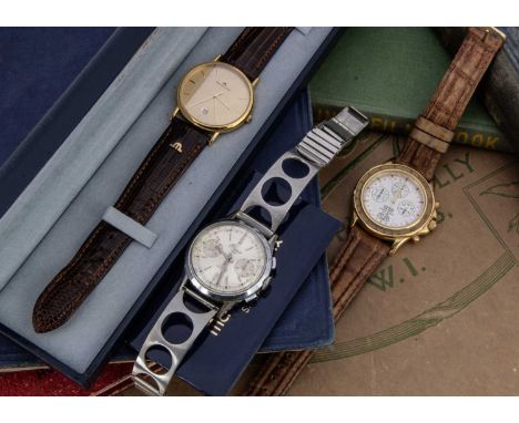 Three gentlemens wristwatches, including a circa 1960's Onix manual wind example with two push button stopwatch facility, app