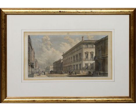 Boys, Thomas Shotter (1803 London 1874) Die Clubhäuser in Pall Mall. Kolorierte Lithographie (gebräunt), re. u. in der Platte