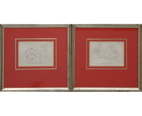 Le Sueur, nach 2 Darstellungen der auf Wolken sitzenden Juno. Radierung, mittig bez. "Gravé par B. Picart, d'aprés le Sueur".