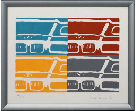 Kittel, Thomas (um 1999) Ohne Titel. Farblinolschnitt, re. u. sign. und dat. (19)99, li. u. Ex. 94/135. 30x 42 cm. R.