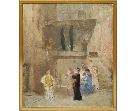 Schuster-Woldan, Raffael Hans Ulrich (1870 Striegau/Polen - Garmisch-Partenkirchen 1951) "Hof des Theaters des Westens Schaus
