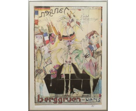Janssen, Horst (1929 Hamburg 1995) "Berggreun", so im Werk bez. Farboffset, re. u. monog. Bildmaß ca. 63x 43 cm. R.