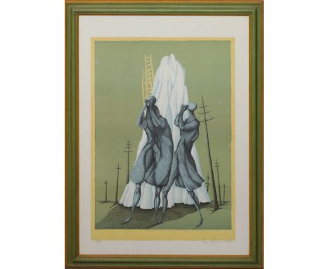 Zimmermann, Mac (1912 Stettin – Berlin 1995) Figuration. Farblithographie, re. u. mit Bleistift sign. und li. u. Ex. 45/50. B