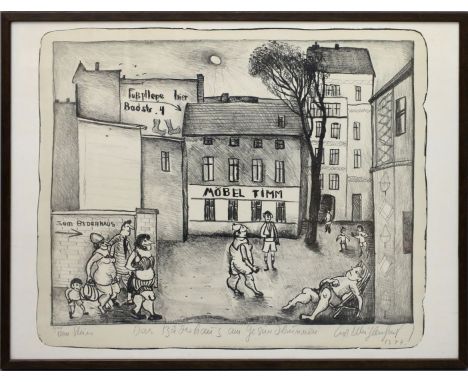 Mühlenhaupt, Kurt (1921 Klein Ziescht- Berlin 2006) "Das Bäderhaus am Gesundbrunnen", so mit Bleistift betitelt, sign., dat. 