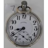 60hr Bunn Special pocket watch in silver case - runs