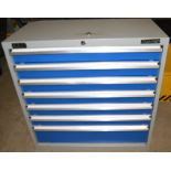Sealey API9007 Premiere Industrial 7 drawer tool cabinet with key - 90cm w x 45cm d x 90cm h