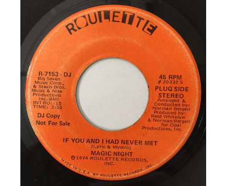 MAGIC NIGHT - IF YOU AND I HAD NEVER MET 7" (ROULETTE R-7153 - PROMO). A copy of Magic Night - If You And I Had Never Met c/w