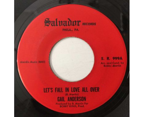 GAIL ANDERSON - BE PROUD (YOU'RE IN LOVE) 7" (S.R. 999A). A copy of Gail Anderson - Be Proud (You're In Love) c/w Let's Fall 