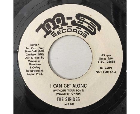 THE STRIDES - I CAN GET ALONG/ THE STRIDE 7" (US PROMO - M-S RECORDS - M-S 202). A superb floor filler by The Strides - I Can