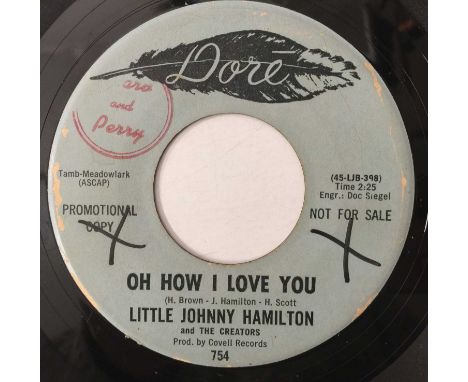 LITTLE JOHNNY HAMILTON - OH HOW I LOVE YOU/ GO 7" (US PROMO - DORE - 754). Stunning mid-tempo stomper by the great Little Joh